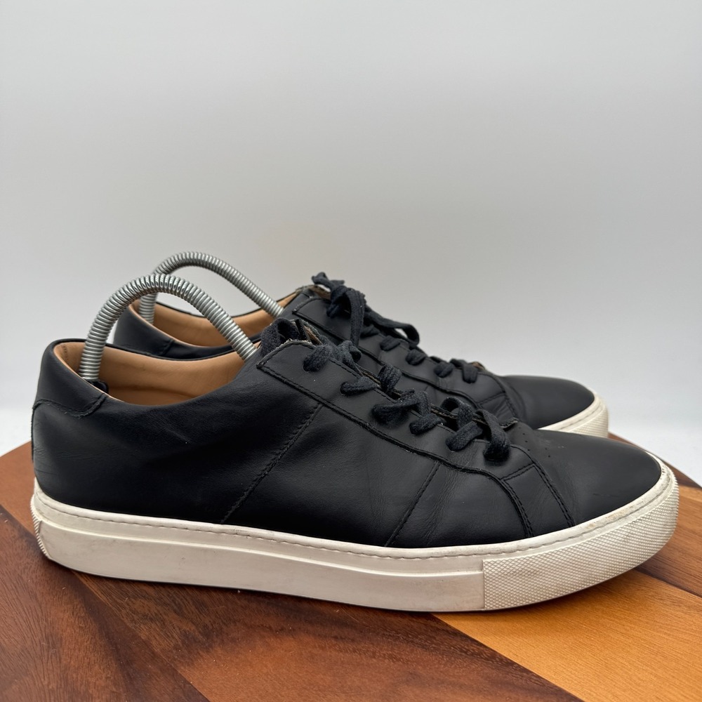 Greats Brooklyn Mens 45/ 12 Royale Sneakers Shoes Black Leather Casual Italy